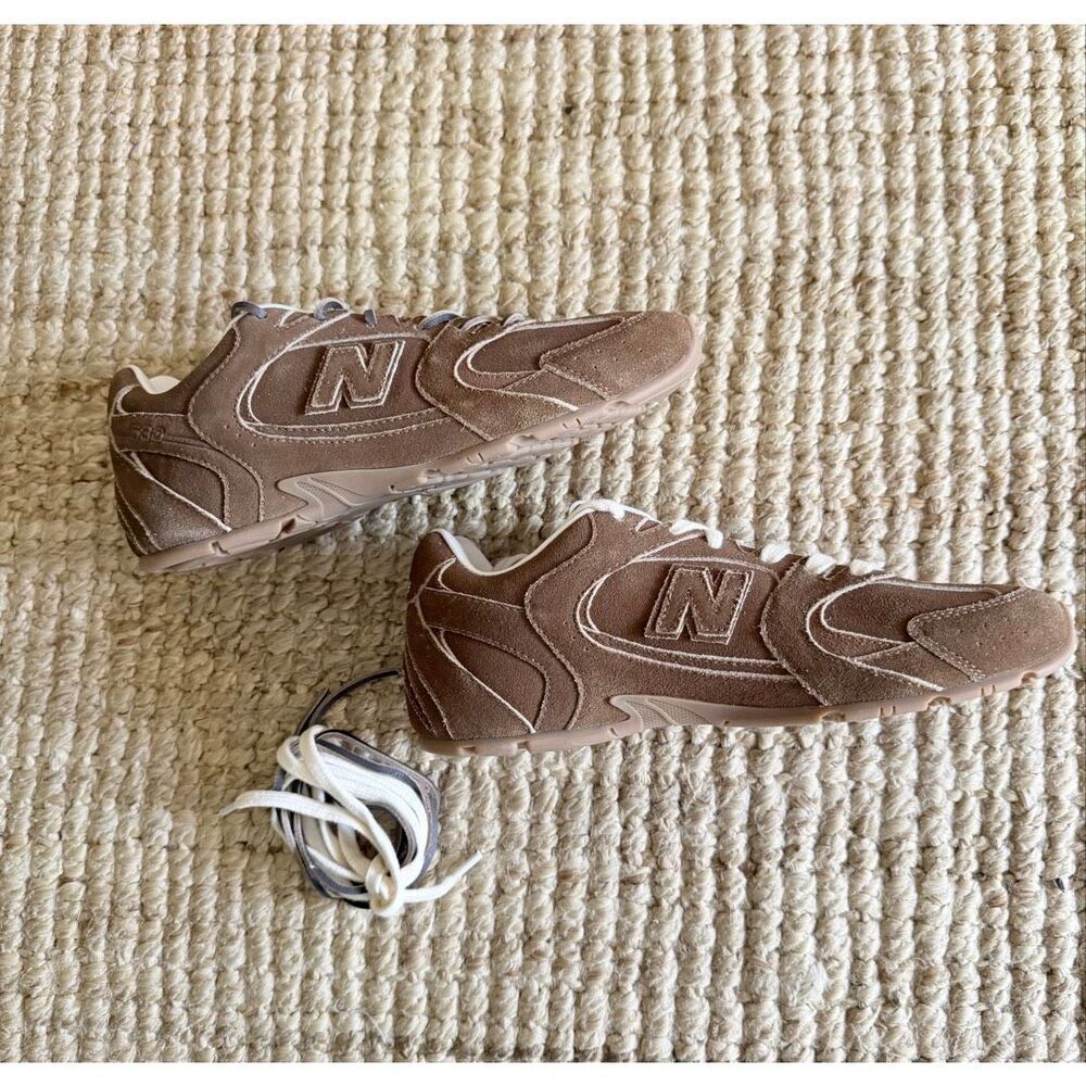 Miu Miu Women's Brown Suede Athletic Sneakers